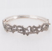 Flourish Marcasite Cuff Bracelet