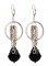 Baroque Chain Earrings in Jet (Black) Sterling Silver