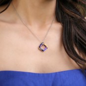 Cosmic Square Ring Necklace