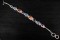 Azotic Topaz, Moonstone & Raspberry Quartz Bracelet