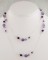 Long Necklace in Sterling Silver Orchid