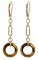 Cosmic Ring Earrings in 18k Gold Vermeil Crystal Dorado