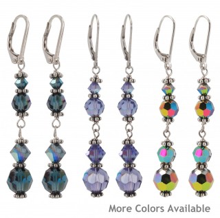 Crystal Dangles in (left to right) Montana, Tanzanite & VM Sterling Silver