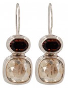 Swarovski Golden Shadow & Smoked Topaz Earrings