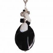 Obsidian Cluster Necklace