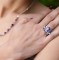 Cluster Ring in Sterling Silver Orchid