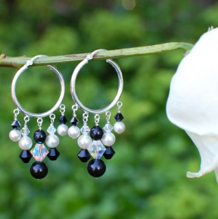Chandelier Hoop Earrings in Sterling Silver Allure.