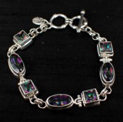 Mystic Topaz Princess & Oval Bracelet