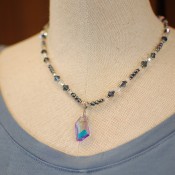 Frost Necklace in Blue Pearl & Crystal