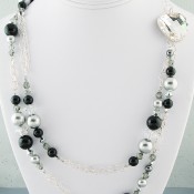Black Tie Eclectic Long Necklace