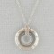 Silver Shade Disc Necklace