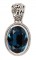 Swarovski Crystal Oval Gemstone Pendant in Montana