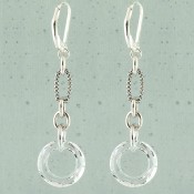 Cosmic Ring Dangles in Sterling Silver Crystal (Clear)