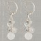 Crystal Cluster Earrings in Sterling Silver Crushed Ice