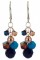 Crystal & Pearl Cluster Earrings in Sterling Silver Azul