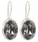 Swarovski Crystal Oval Gemstone Earrings in Black Diamond