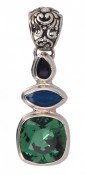 Swarovski Erinite, Sky Blue Opal & Indigo Pendant