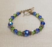 Sapphire & Peridot Crystal Bracelet
