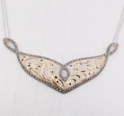 Two-Tone Swirl Necklace