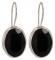 Swarovski Crystal Oval Gemstone Earrings in Jet (Black)