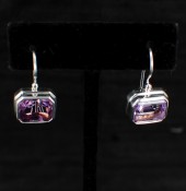 Amethyst Emerald-Cut Earrings