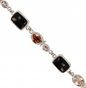 Mahoganite & Swarovski Crystal Bracelet