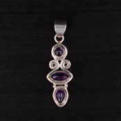 Amethyst Swirl Pendant