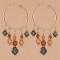 Crystal Hoop Earrings in 18k Gold Vermeil El Dorado