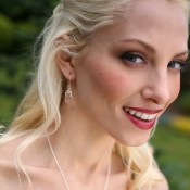 Devoted Heart Earrings in 18k Gold Vermeil Crystal (Clear)