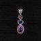 Amethyst, Blue Passion Topaz & Tourmaline Pendant