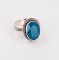 Swarovski Crystal Oval Ring in Caribbean Blue Opal