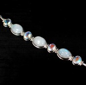 Moonstone & Mercury Mist Medium Bracelet