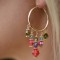 Crystal Hoop Earrings in 18k Gold Vermeil Garden