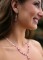 Crystal Dangle Earrings in Sterling Silver Peony. Shown with Crystal Lite Necklace in Sterling Silver Peony.