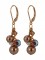 Crystal & Pearl Cluster Earrings in 18K Gold Vermeil Rosewood