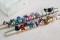 Silver colors (left to right): Sandy Beach, Earth, Montana Pearl, Blues, Catalina, Purples, Cupid, Pinks, Pastel, Garden, Crystal (Clear), Romance, Allure, Jet (Black), Black Tie.
Gold colors (left to right): Jet (Black), Siam (Red), Gypsy, Catalina, Pastel, Concord, Earth, Jungle, Sandy Beach, Romance, Crystal (Clear).