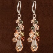 Olive Polygon Cluster Earrings