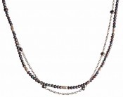 Blue Pearl Chain Necklace