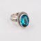 Swarovski Crystal Oval Ring in Indicolite