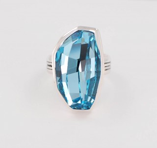 Swarovski Calypso Gemstone Ring in Aquamarine