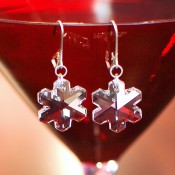 Snowflake Earrings in Sterling Silver