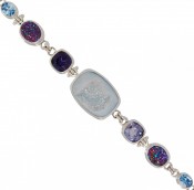 Wisteria Drusy & Swarovski Crystal Bracelet