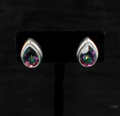 Mystic Topaz Teardrop Post Earrings