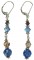 Crystal Dangles in Cornflower Sterling Silver