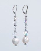 Coin Pearl Dangle Earrings
