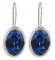 Swarovski Crystal Oval Gemstone Earrings in Sapphire