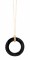 Cosmic Ring Necklace in 18K Gold Vermeil Jet (Black)