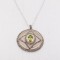 Green Quartz Medallion Necklace
