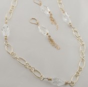 Polygon Chain Necklace & Earrings