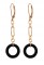 Cosmic Ring Earrings in 18k Gold Vermeil Jet (Black)